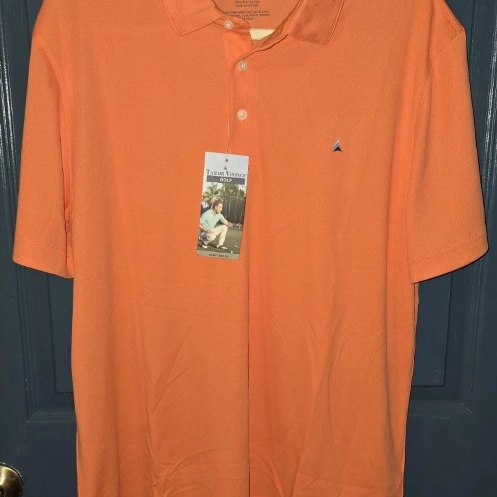 Taylor Vintage Polo Shirt Large Orange